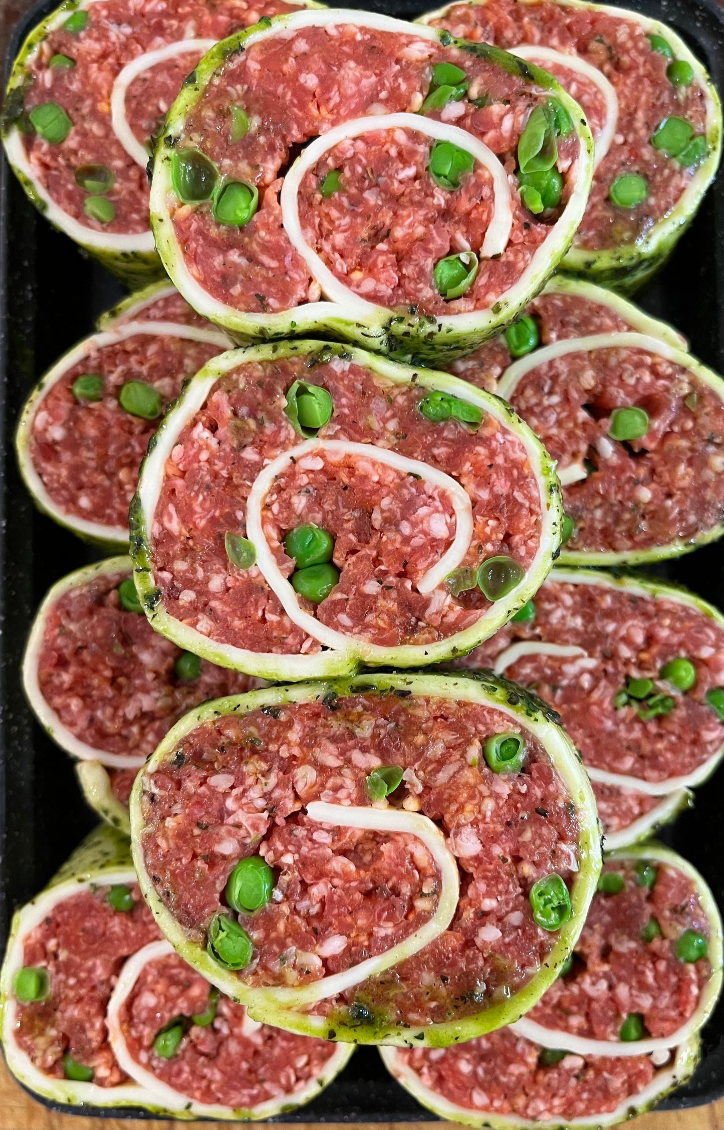 Mint & Pea Lamb Pinwheels