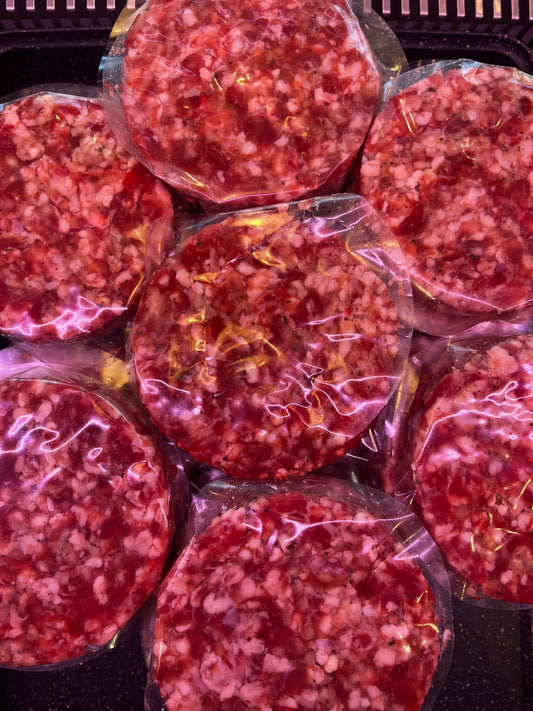 Minted lamb burgers