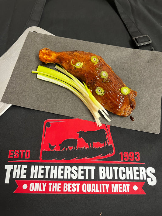 Asain plum marinated skinless chicken legs