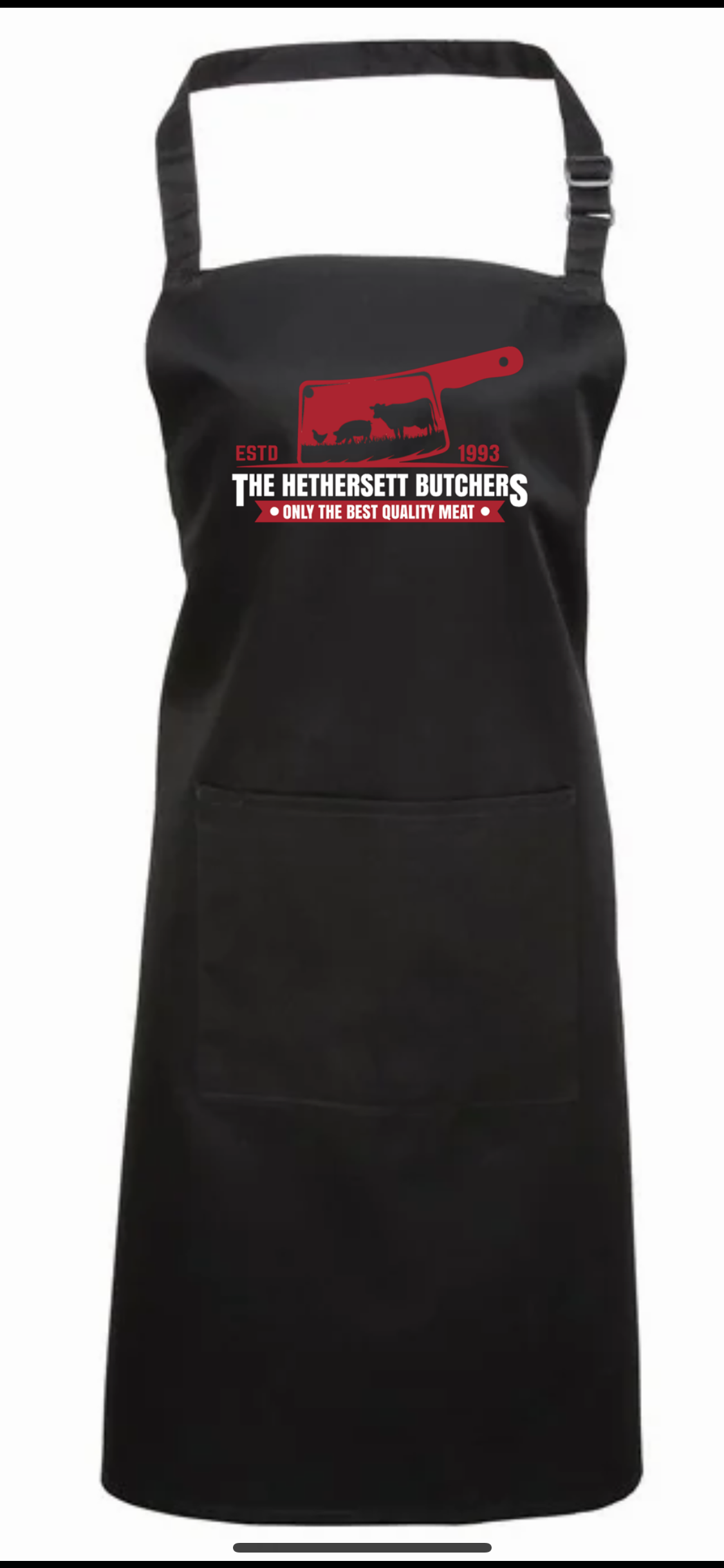 Locally printed apron